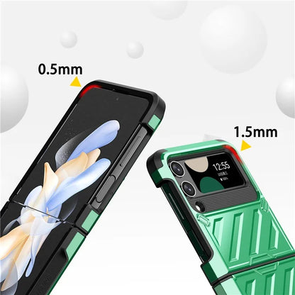 For Samsung Galaxy Z Flip4 5G Folding Case Anti-Fingerprint Electroplated PC+TPU Phone Cover
