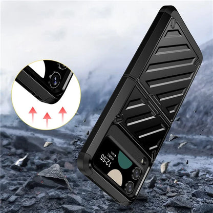 For Samsung Galaxy Z Flip4 5G Folding Case Anti-Fingerprint Electroplated PC+TPU Phone Cover
