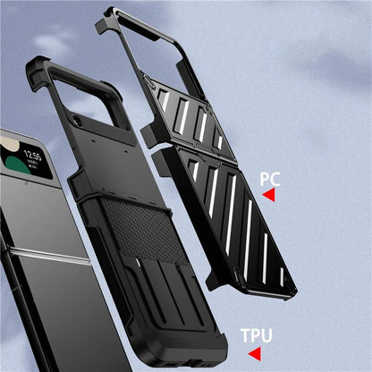 For Samsung Galaxy Z Flip4 5G Folding Case Anti-Fingerprint Electroplated PC+TPU Phone Cover