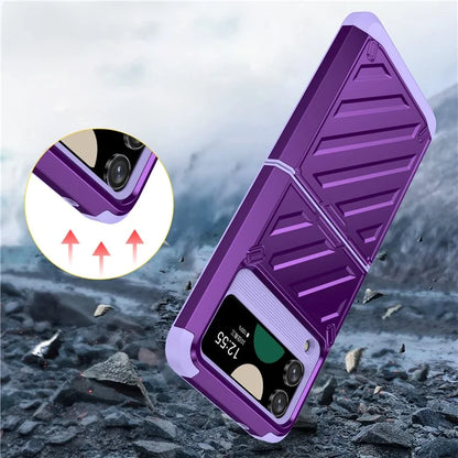 For Samsung Galaxy Z Flip4 5G Folding Case Anti-Fingerprint Electroplated PC+TPU Phone Cover