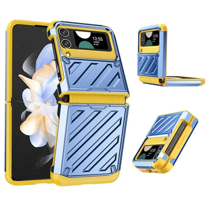 For Samsung Galaxy Z Flip4 5G Folding Case Anti-Fingerprint Electroplated PC+TPU Phone Cover