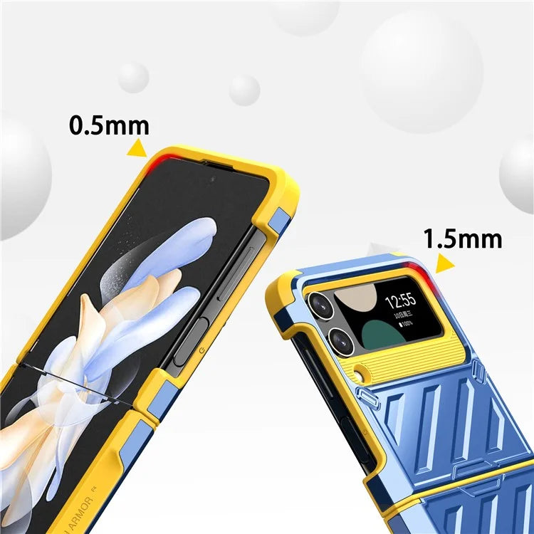 For Samsung Galaxy Z Flip4 5G Folding Case Anti-Fingerprint Electroplated PC+TPU Phone Cover
