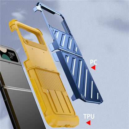 For Samsung Galaxy Z Flip4 5G Folding Case Anti-Fingerprint Electroplated PC+TPU Phone Cover