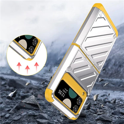For Samsung Galaxy Z Flip4 5G Folding Case Anti-Fingerprint Electroplated PC+TPU Phone Cover