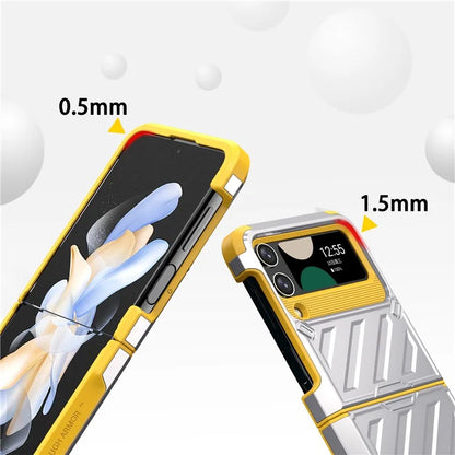 For Samsung Galaxy Z Flip4 5G Folding Case Anti-Fingerprint Electroplated PC+TPU Phone Cover
