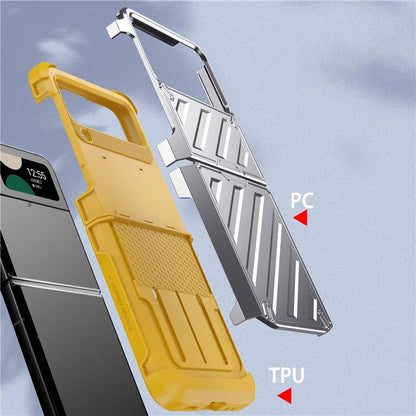 For Samsung Galaxy Z Flip4 5G Folding Case Anti-Fingerprint Electroplated PC+TPU Phone Cover