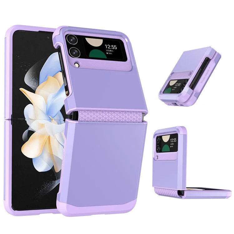 For Samsung Galaxy Z Flip4 5G Case Hinge Protection Folding PC+TPU Phone Case