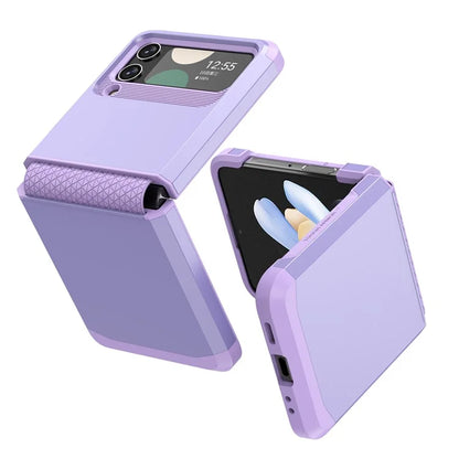 For Samsung Galaxy Z Flip4 5G Case Hinge Protection Folding PC+TPU Phone Case