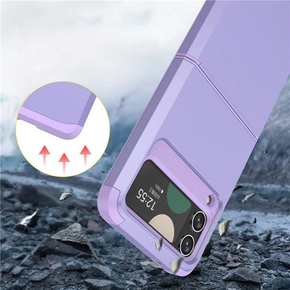 For Samsung Galaxy Z Flip4 5G Case Hinge Protection Folding PC+TPU Phone Case