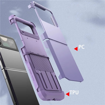 For Samsung Galaxy Z Flip4 5G Case Hinge Protection Folding PC+TPU Phone Case