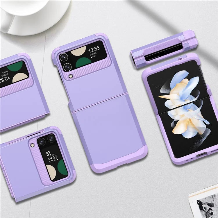 For Samsung Galaxy Z Flip4 5G Case Hinge Protection Folding PC+TPU Phone Case