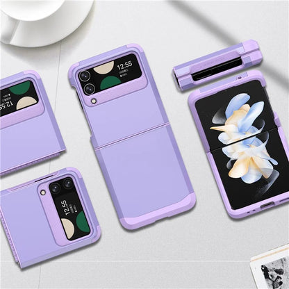 For Samsung Galaxy Z Flip4 5G Case Hinge Protection Folding PC+TPU Phone Case