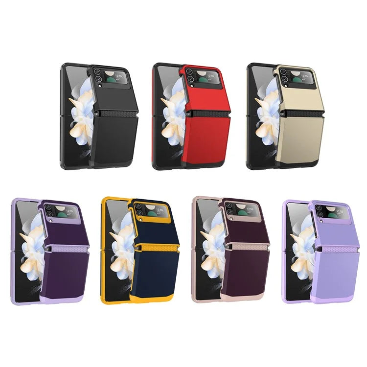 For Samsung Galaxy Z Flip4 5G Case Hinge Protection Folding PC+TPU Phone Case