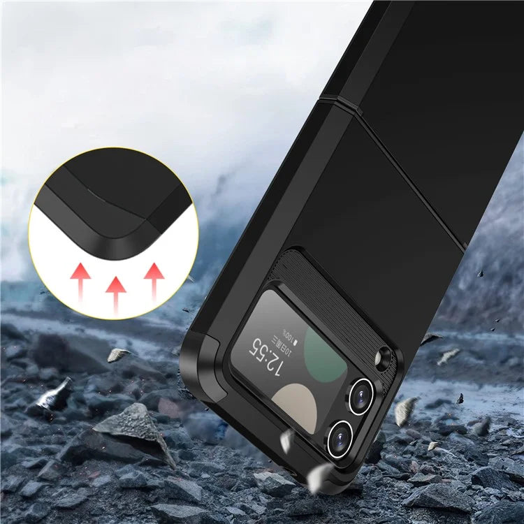 For Samsung Galaxy Z Flip4 5G Case Hinge Protection Folding PC+TPU Phone Case