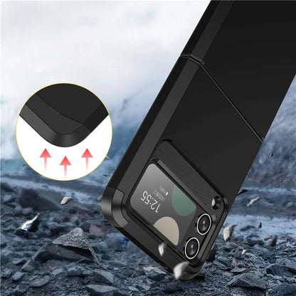 For Samsung Galaxy Z Flip4 5G Case Hinge Protection Folding PC+TPU Phone Case