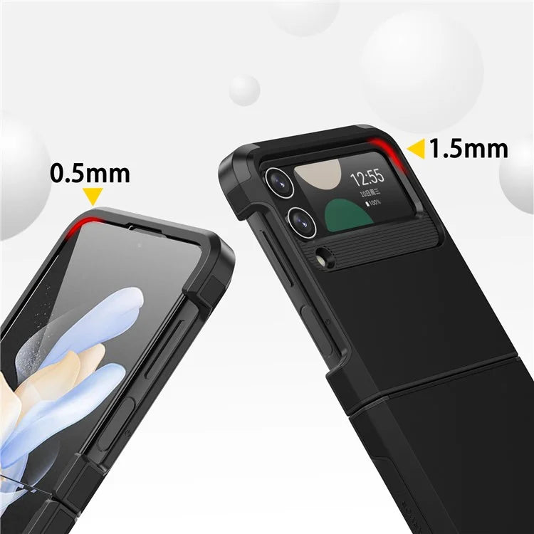 For Samsung Galaxy Z Flip4 5G Case Hinge Protection Folding PC+TPU Phone Case
