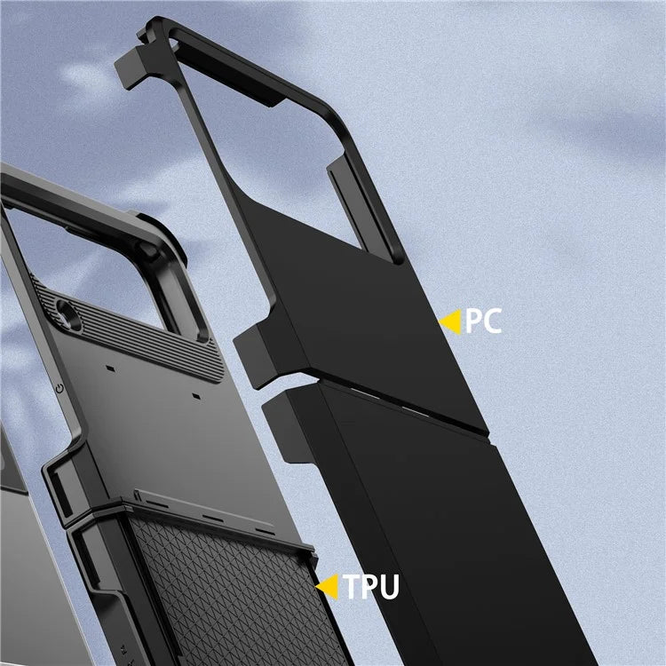 For Samsung Galaxy Z Flip4 5G Case Hinge Protection Folding PC+TPU Phone Case