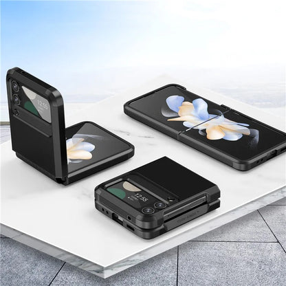 For Samsung Galaxy Z Flip4 5G Case Hinge Protection Folding PC+TPU Phone Case