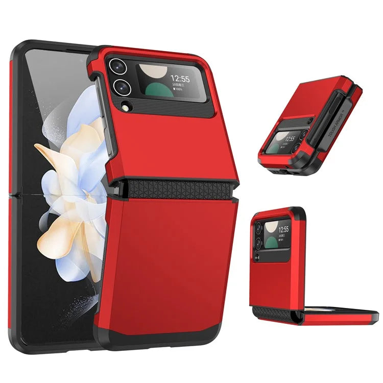 For Samsung Galaxy Z Flip4 5G Case Hinge Protection Folding PC+TPU Phone Case