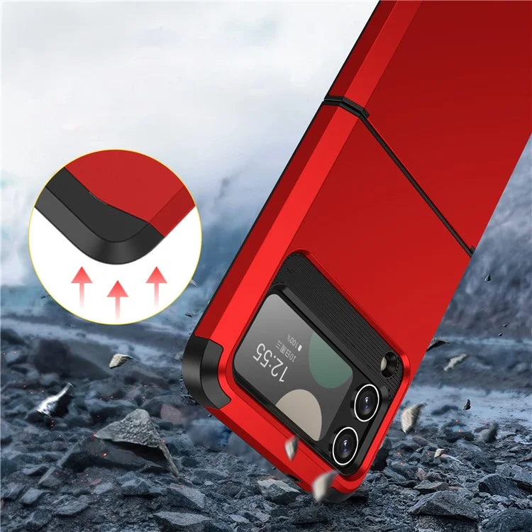 For Samsung Galaxy Z Flip4 5G Case Hinge Protection Folding PC+TPU Phone Case
