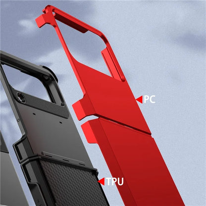 For Samsung Galaxy Z Flip4 5G Case Hinge Protection Folding PC+TPU Phone Case