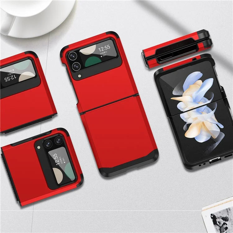 For Samsung Galaxy Z Flip4 5G Case Hinge Protection Folding PC+TPU Phone Case