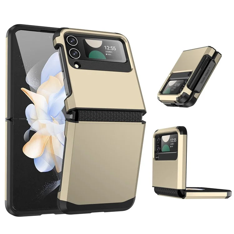 For Samsung Galaxy Z Flip4 5G Case Hinge Protection Folding PC+TPU Phone Case