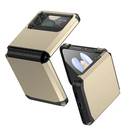 For Samsung Galaxy Z Flip4 5G Case Hinge Protection Folding PC+TPU Phone Case