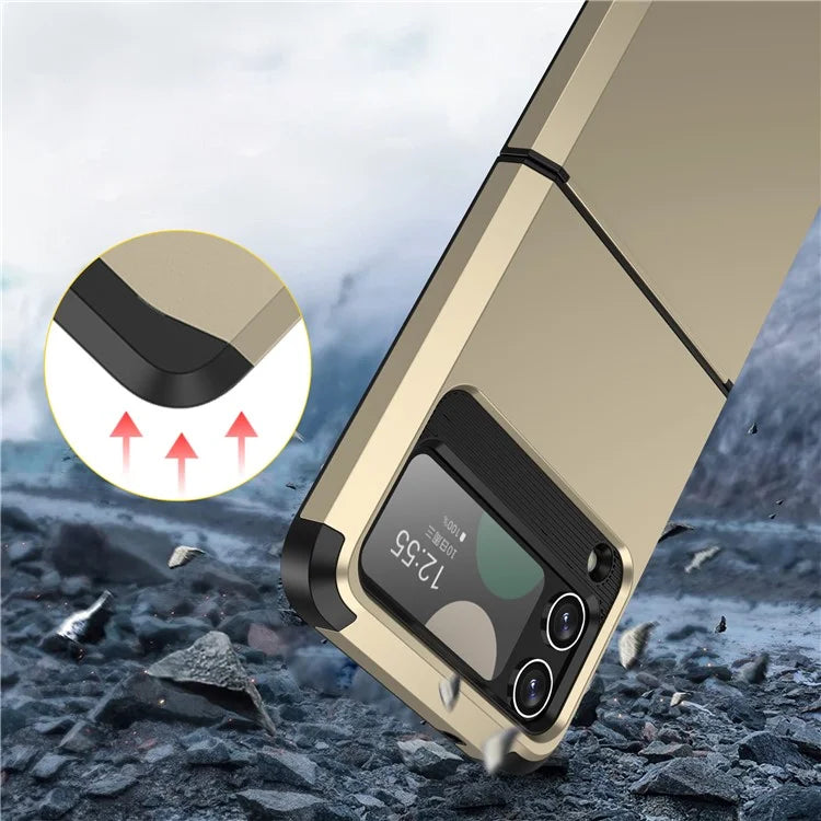For Samsung Galaxy Z Flip4 5G Case Hinge Protection Folding PC+TPU Phone Case