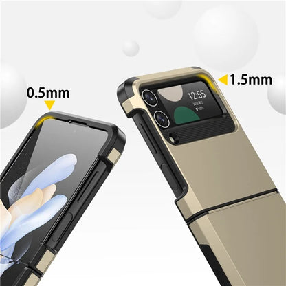 For Samsung Galaxy Z Flip4 5G Case Hinge Protection Folding PC+TPU Phone Case