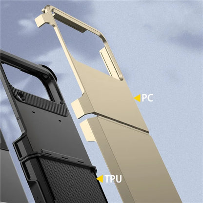 For Samsung Galaxy Z Flip4 5G Case Hinge Protection Folding PC+TPU Phone Case
