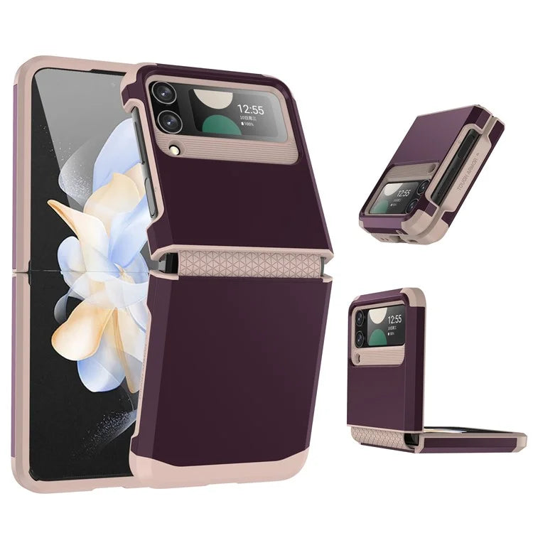 For Samsung Galaxy Z Flip4 5G Case Hinge Protection Folding PC+TPU Phone Case