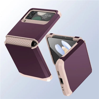 For Samsung Galaxy Z Flip4 5G Case Hinge Protection Folding PC+TPU Phone Case