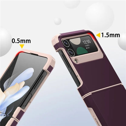 For Samsung Galaxy Z Flip4 5G Case Hinge Protection Folding PC+TPU Phone Case