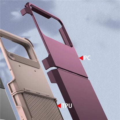 For Samsung Galaxy Z Flip4 5G Case Hinge Protection Folding PC+TPU Phone Case