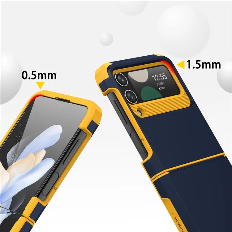 For Samsung Galaxy Z Flip4 5G Case Hinge Protection Folding PC+TPU Phone Case