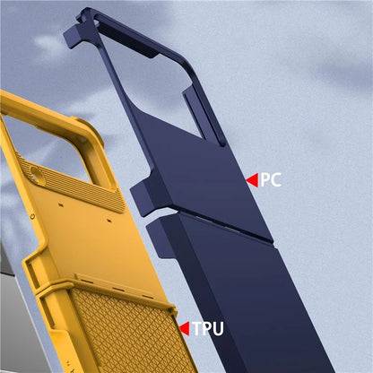 For Samsung Galaxy Z Flip4 5G Case Hinge Protection Folding PC+TPU Phone Case
