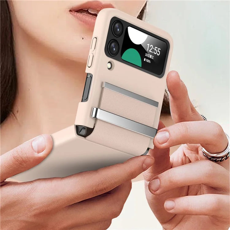 For Samsung Galaxy Z Flip4 5G Shockproof Case PC+PU+Metal Phone Cover