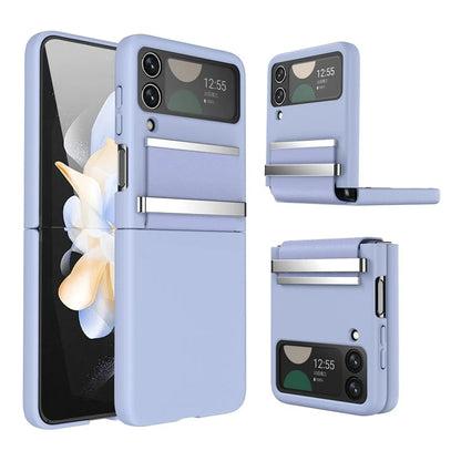 For Samsung Galaxy Z Flip4 5G Shockproof Case PC+PU+Metal Phone Cover