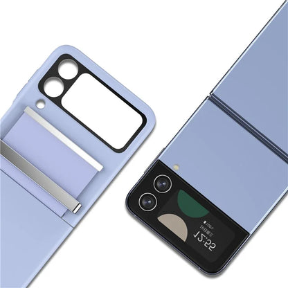 For Samsung Galaxy Z Flip4 5G Shockproof Case PC+PU+Metal Phone Cover