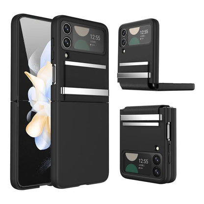 For Samsung Galaxy Z Flip4 5G Shockproof Case PC+PU+Metal Phone Cover