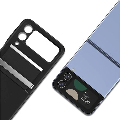 For Samsung Galaxy Z Flip4 5G Shockproof Case PC+PU+Metal Phone Cover