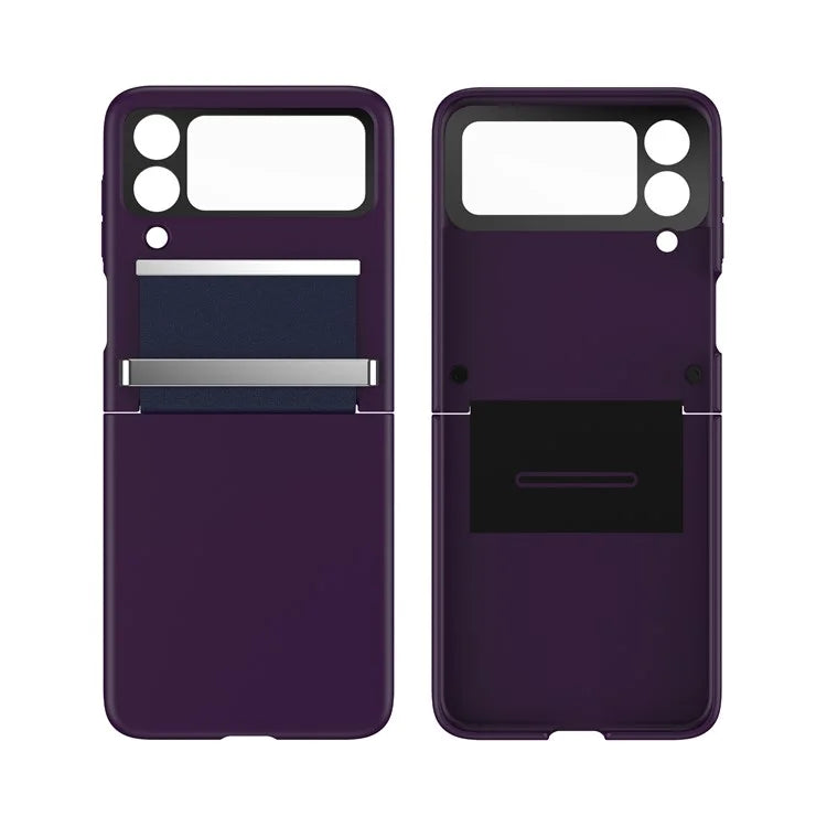 For Samsung Galaxy Z Flip4 5G Shockproof Case PC+PU+Metal Phone Cover