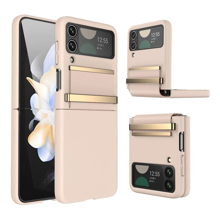 For Samsung Galaxy Z Flip4 5G Shockproof Case PC+PU+Metal Phone Cover