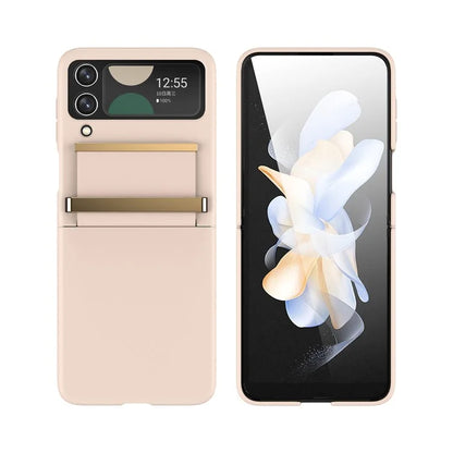For Samsung Galaxy Z Flip4 5G Shockproof Case PC+PU+Metal Phone Cover