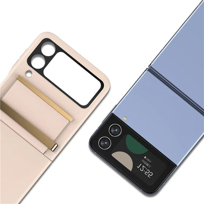 For Samsung Galaxy Z Flip4 5G Shockproof Case PC+PU+Metal Phone Cover