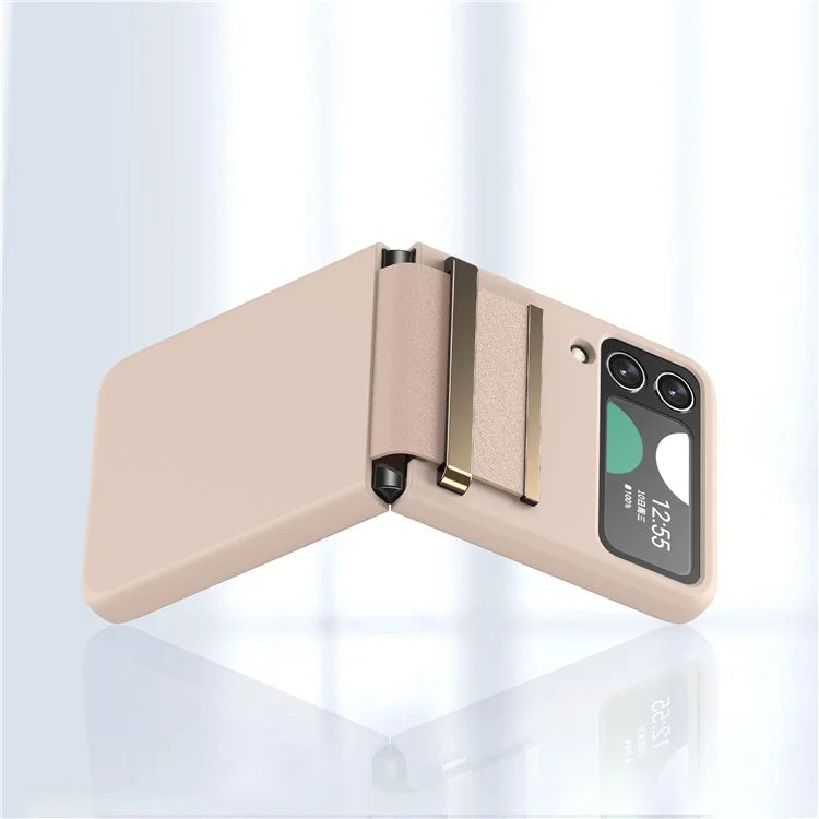 For Samsung Galaxy Z Flip4 5G Shockproof Case PC+PU+Metal Phone Cover