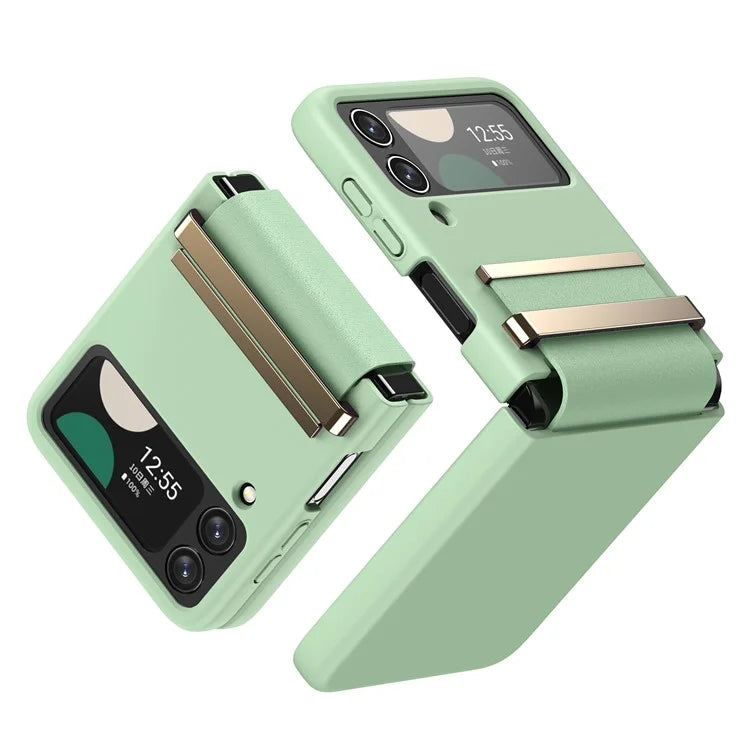 For Samsung Galaxy Z Flip4 5G Shockproof Case PC+PU+Metal Phone Cover