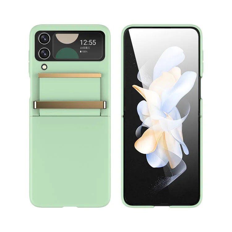 For Samsung Galaxy Z Flip4 5G Shockproof Case PC+PU+Metal Phone Cover