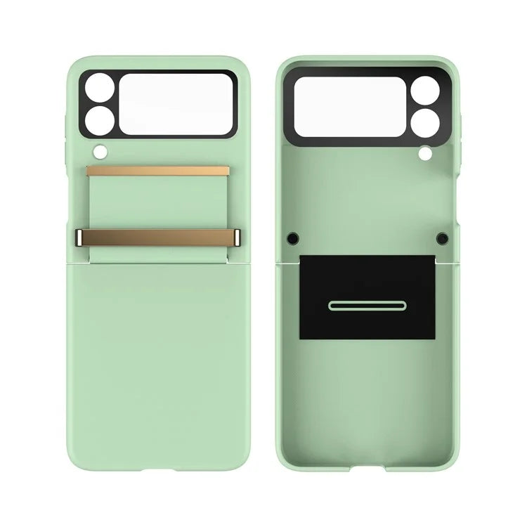For Samsung Galaxy Z Flip4 5G Shockproof Case PC+PU+Metal Phone Cover